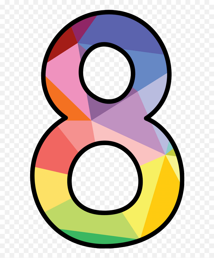 Number 8 Png Transparent - Clipart World Colorful Flat Number 8 Emoji,Number Png