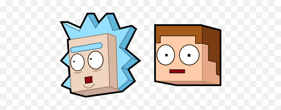 Rick And Morty Minecraft Cursor - Rick And Morty Minecraft Emoji,Rick And Morty Logo