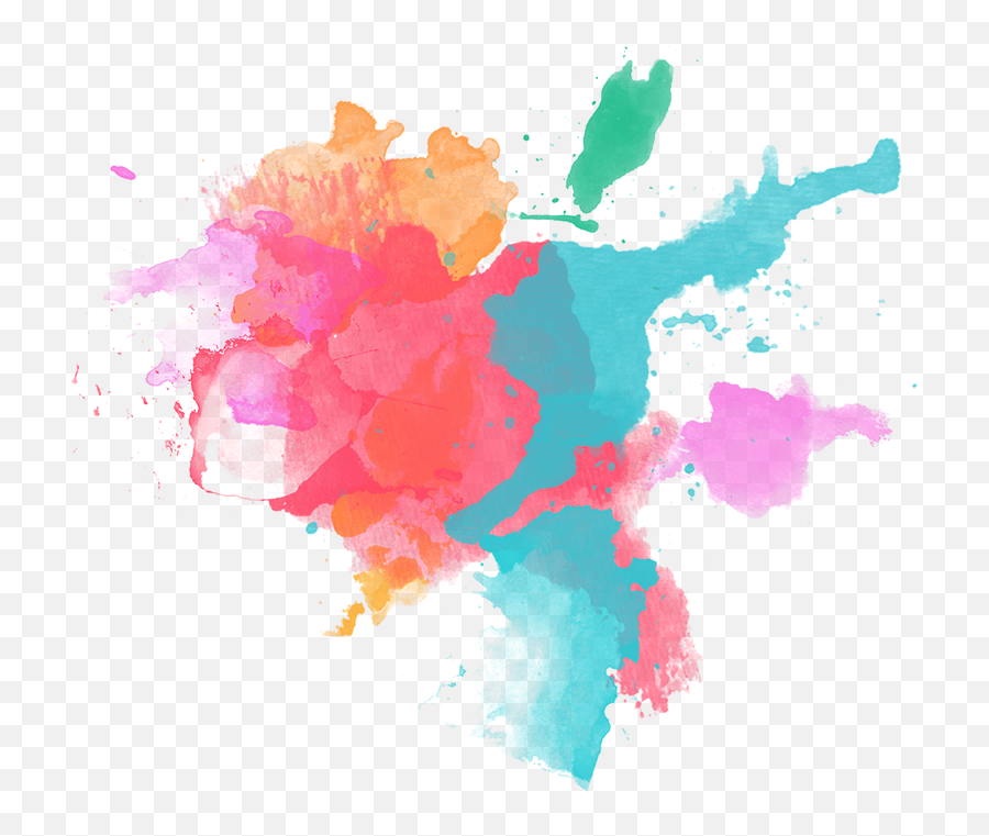 Color Splatter Png - Splash Watercolor Background Transparent Emoji,Splatter Png
