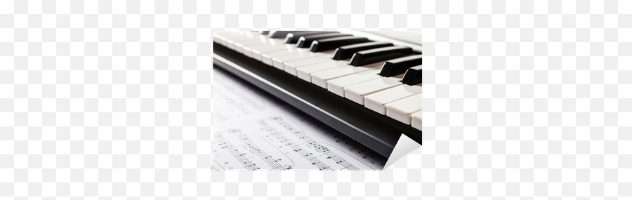 Sheet Music And A Piano Keyboard Wall Mural U2022 Pixers - We Live To Change Horizontal Emoji,Piano Keyboard Png