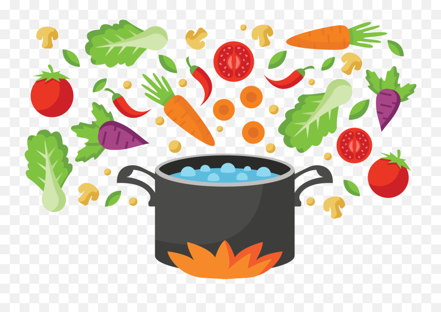 Boiled Vegetables Clipart - Vegetable Soup Clipart Emoji,Vegetables Clipart