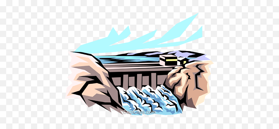 Hydro Dam Royalty Free Vector Clip Art - Hydroelectric Dam Transparent Background Emoji,Royalty Free Clipart