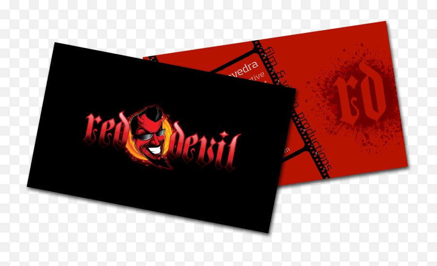 Red Devil Business Card And Logo - Visiting Card Design Devils Emoji,Business Card Logo