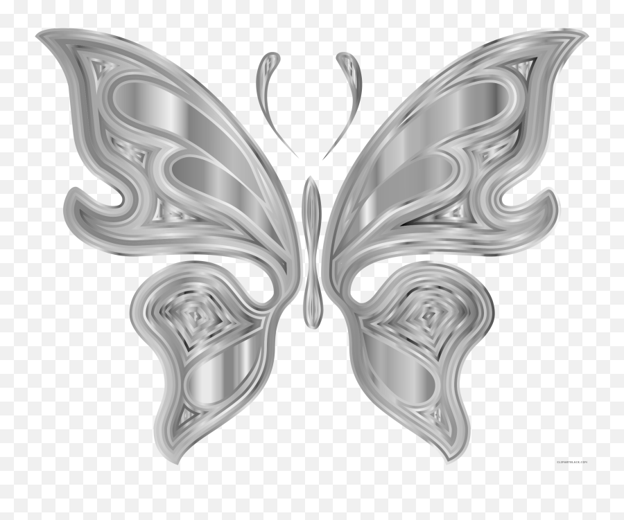 Butterfly Clipart Png Black And White - Portable Network Graphics Emoji,Butterfly Clipart Black And White