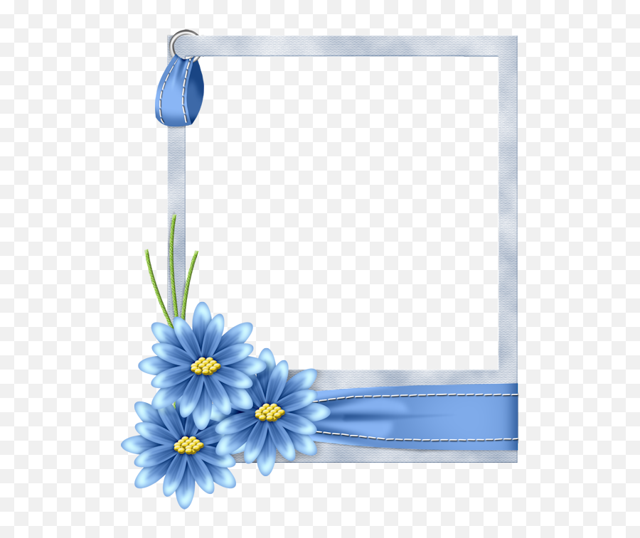 Flo - Frameblue Printable Frames Flower Border Borders Blue Design Flower Border Emoji,Flower Border Clipart