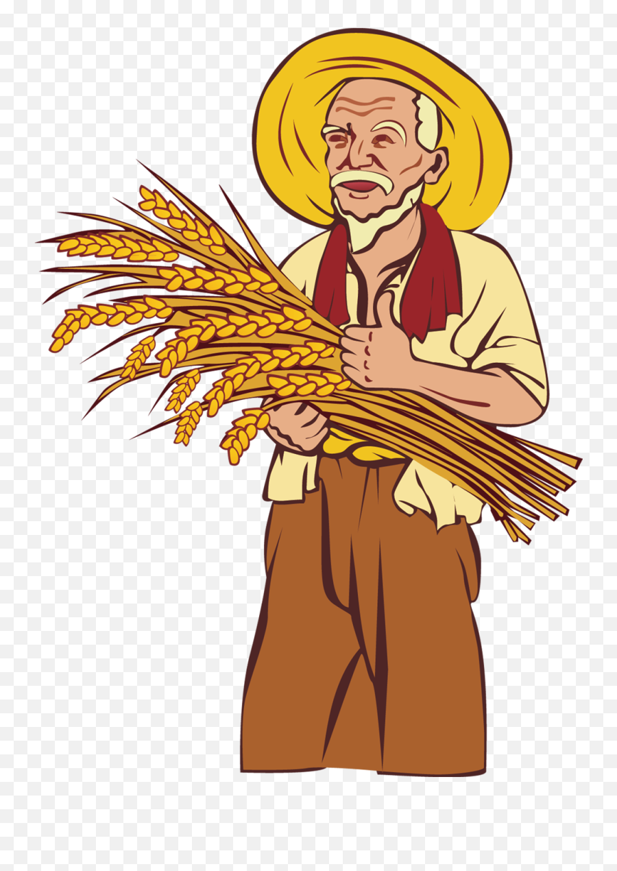 Grandfather Farmer Clipart Transparent - Farmer Clipart Png Emoji,Farmer Clipart