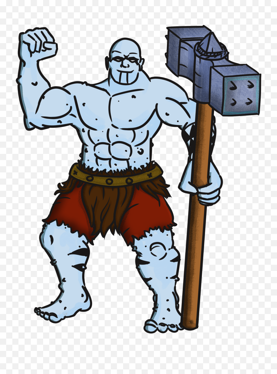 Oc Goliath Barbarian Characterdrawing Emoji,Mjolnir Clipart