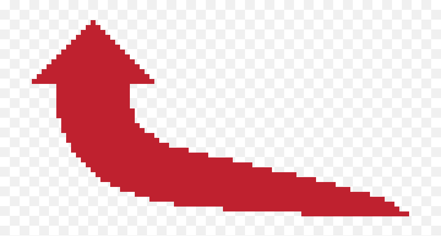 Arrow Normal No Border Pixel Art Maker Emoji,Curved Red Arrow Png