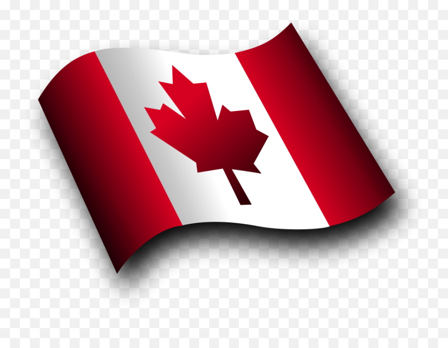 Drawn Wavy Flag Of Canada On A Black Background Free Image Emoji,Canadian Leaf Png