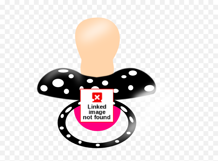 Polka Dot Pink Black Passifier Clip Art At Clkercom Emoji,Pink Pacifier Clipart