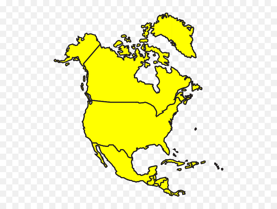 North America Clip Art At Clker - Blank North America Map Emoji,America Clipart