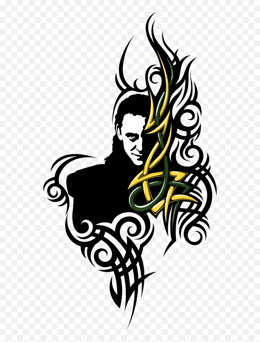 Loki Tattoo Clip Art Drawing - Hair Design Emoji,Loki Logo