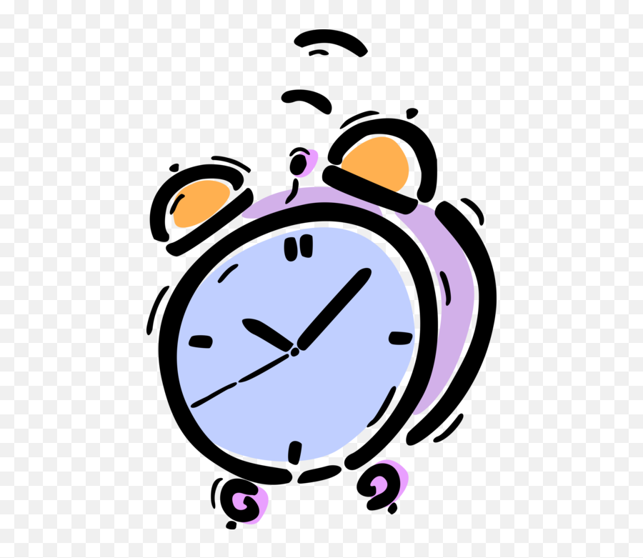 Vector Illustration Of Alarm Clock - Alarm Clock Clipart Vector Emoji,Waking Up Clipart