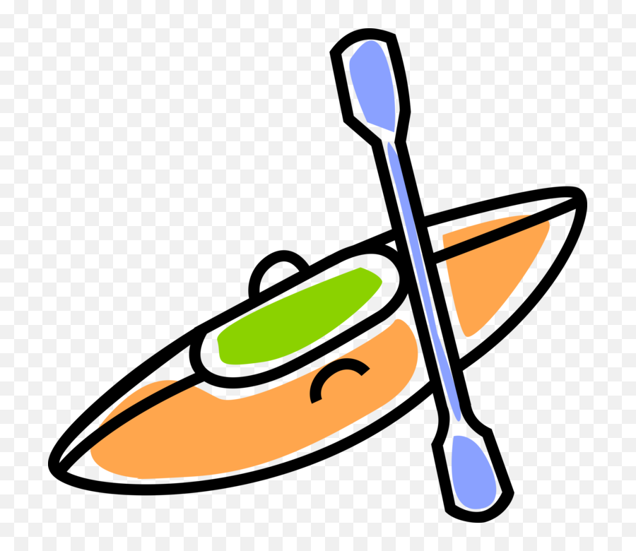 Kayak Royalty Free Vector Clip Art Illustration - Vc039269 Kayaking Drawing Step By Step Emoji,Kayak Clipart