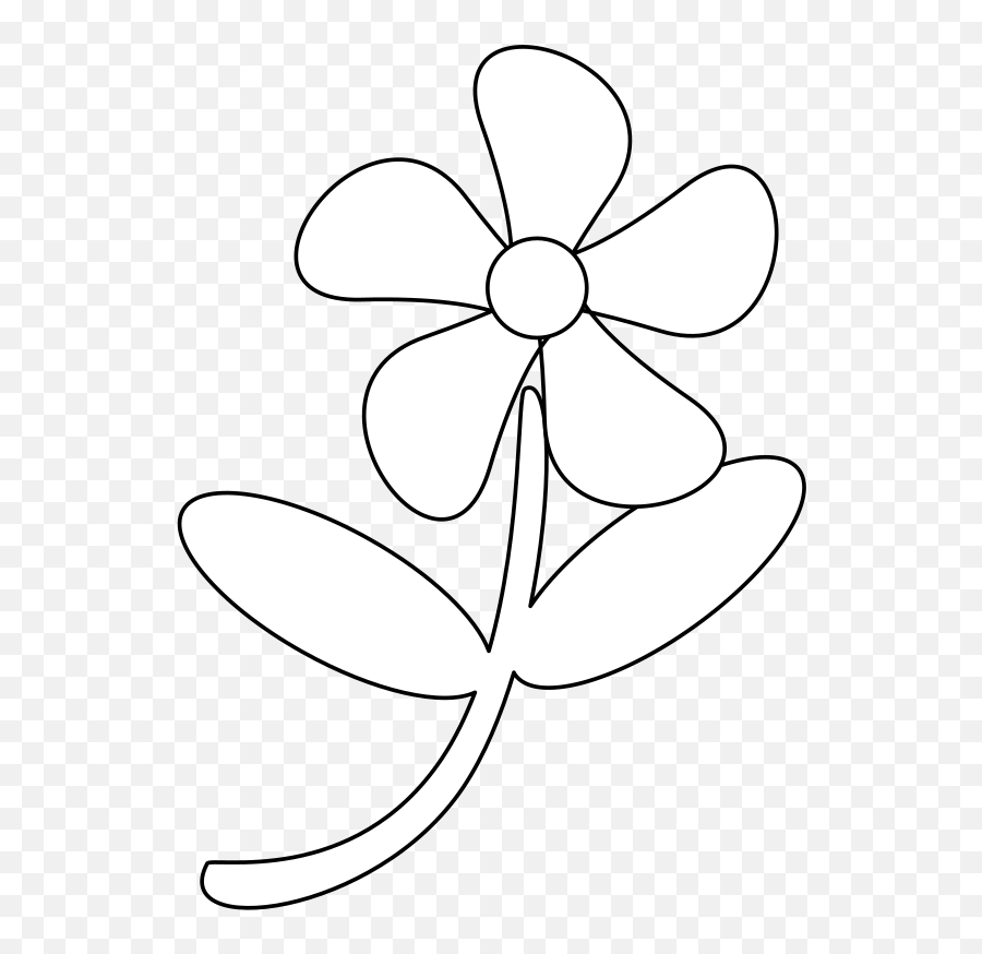 Black White Flower Clip Art At Clker - Transparent White Flower Icon Png Emoji,Flower Clipart Black And White