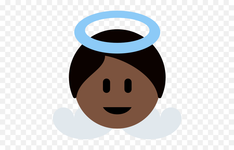 Baby Angel Emoji With Dark Skin Tone Meaning And Pictures - Emoji,Baby Emoji Png