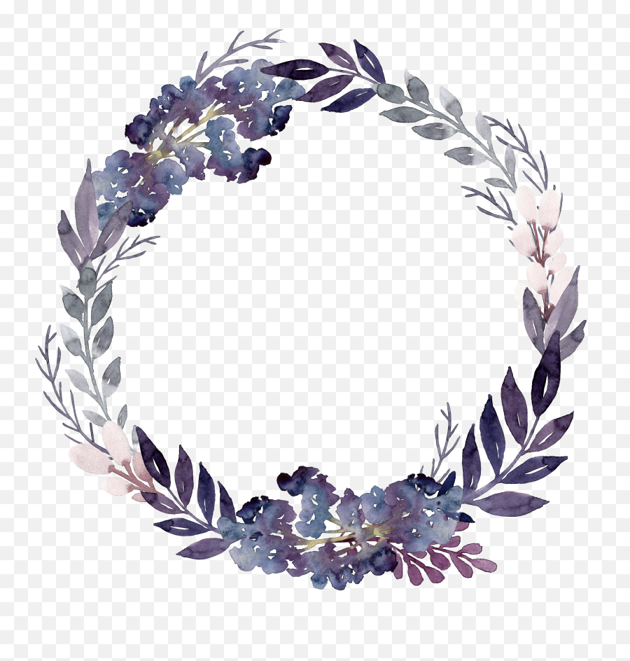 Flower Wreath Leaf Purple Emoji,Flower Wreath Clipart