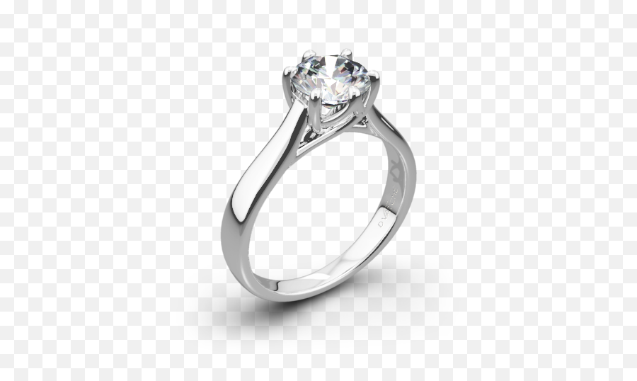 18k White Gold Vatche 119 Royal Crown Solitaire Engagement Ring Emoji,Diamond Crown Png