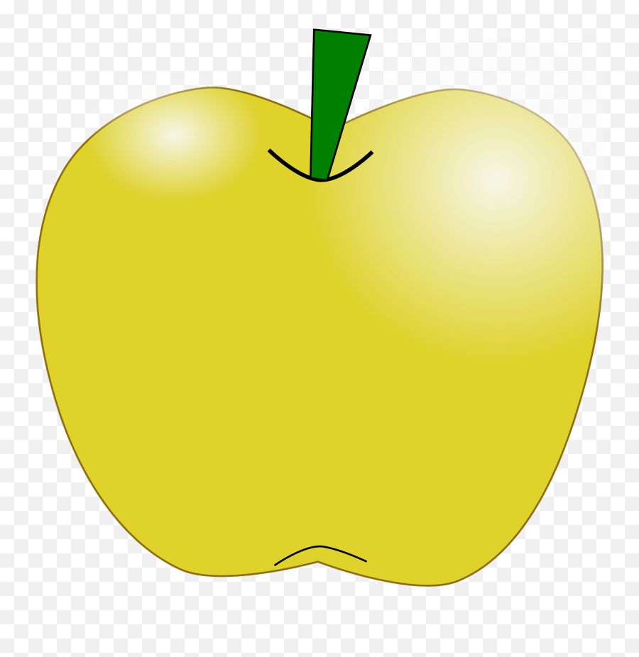 Yellow Apple Clipart - Transparent Yellow Apple Clipart Emoji,Apple Clipart