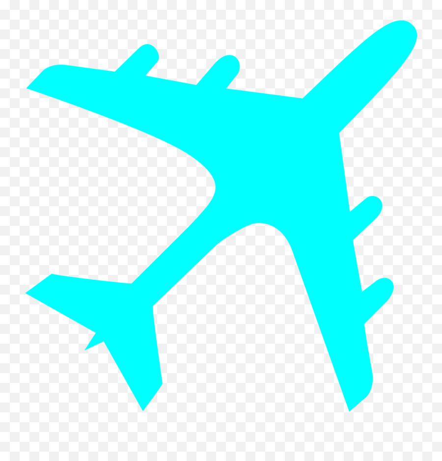 Airplane Silhouette Png - Airplane Silhouette Cyan Red Airplane Silhouette Emoji,Airplane Silhouette Png