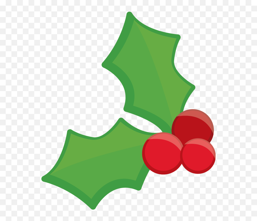 Holly Leaves Clipart Free - Christmas Candy Cane Png Vector Emoji,Holly Leaves Clipart