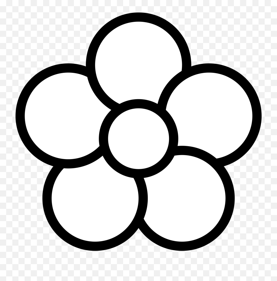 Five - White Flower Icon Png Emoji,Flower Icon Png