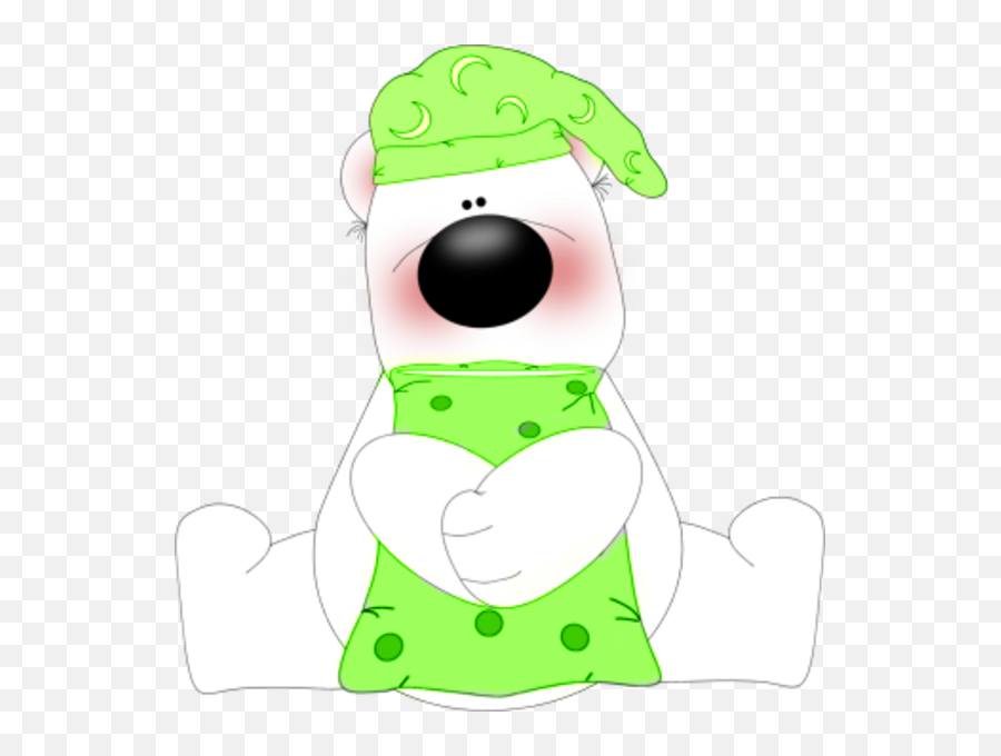 Goodnight Bear Transparent Green Free Images At Clkercom - Soft Emoji,Goodnight Clipart