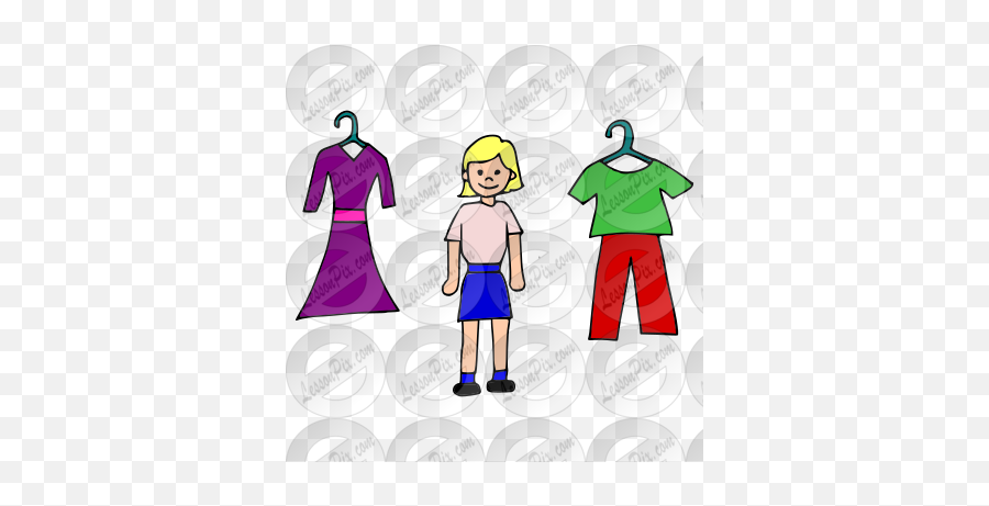 Dress Picture For Classroom Therapy Use - Great Dress Clipart For Adult Emoji,Clipart Dressed