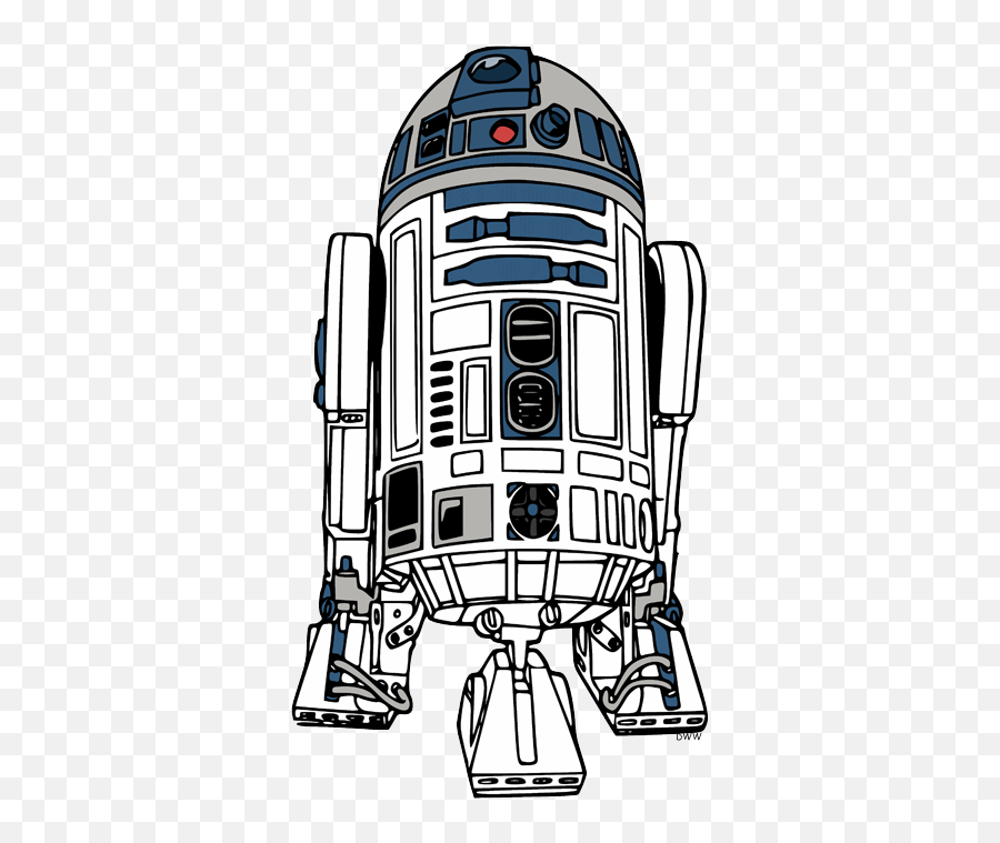 Star Wars Clip Art - R2 D2 Coloring Page Emoji,Starwars Clipart