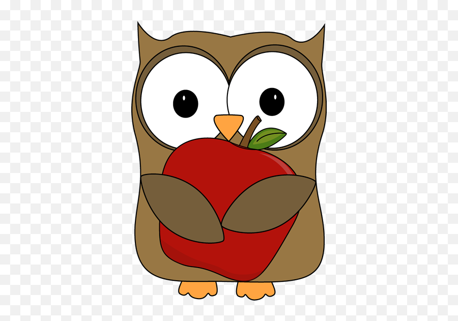 Clip Art Owl Eating Clipart Clipart Kid - Owl With Apple Clipart Emoji,Eating Clipart