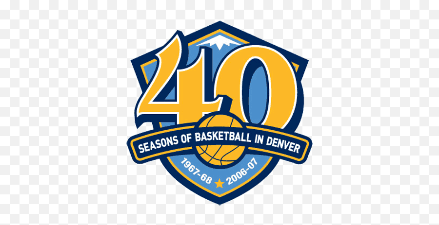 Denver Nuggets Anniversary Logo - 40 Year Anniversary Logo Sports Emoji,Denver Nuggets Logo