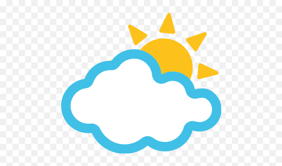 Sun Behind Cloud Id 7522 Emojicouk,Cloud Emoji Transparent