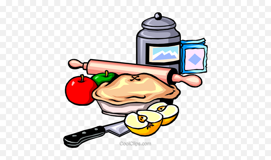 Apple Pie Ingredients Royalty Free Vector Clip Art - Making Emoji,Free Apple Clipart