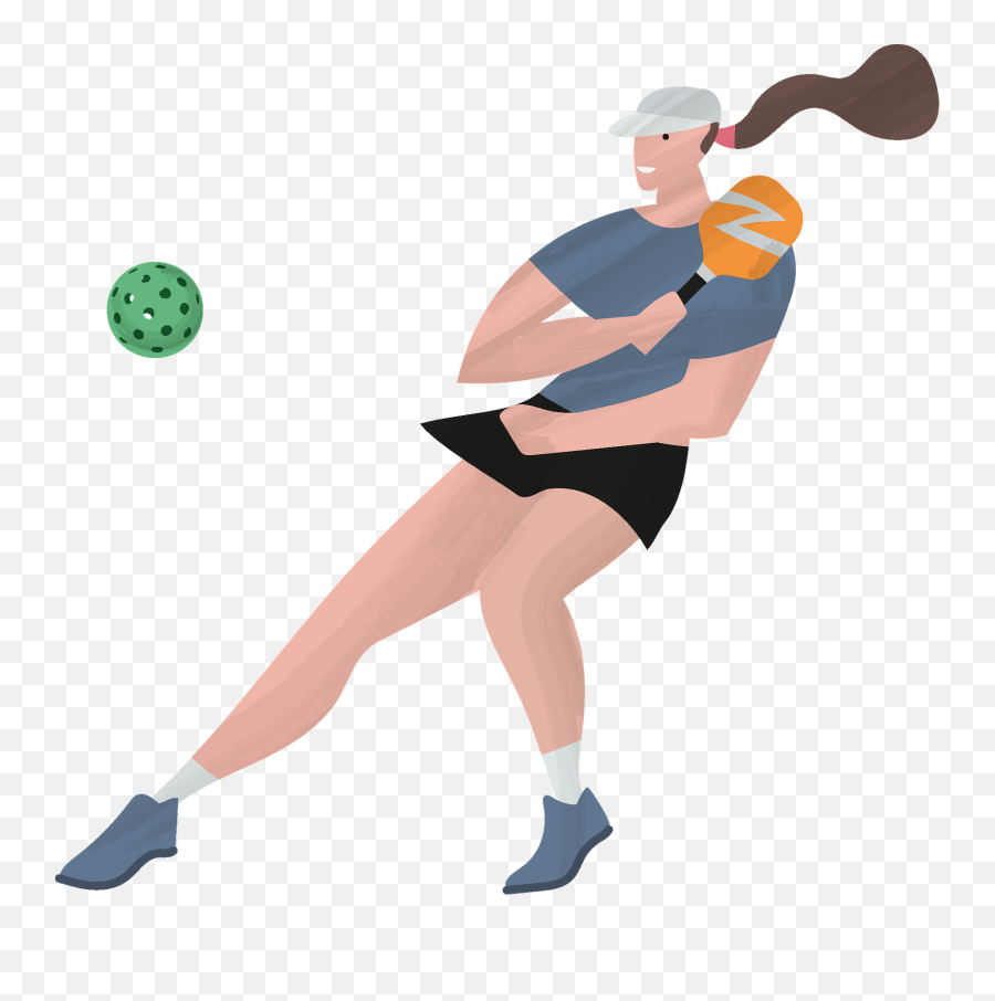 Pickleball Clipart - Person Playing Pickleball Clipart Emoji,Pickleball Clipart