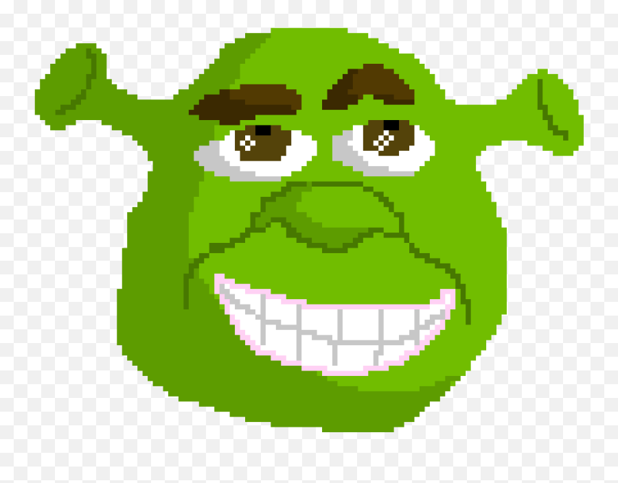 Shrek - Shrek Pixel Art Emoji,Shrek Transparent