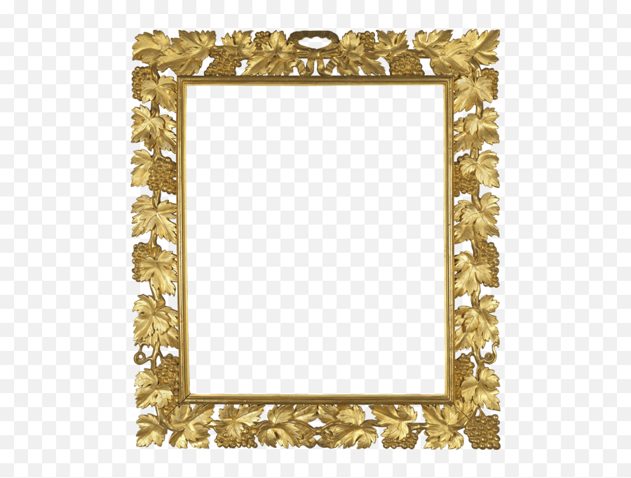 Gold Frame With Vine Pnglib U2013 Free Png Library - Decorative Emoji,Marcos Png