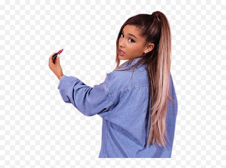 Ariana Grande In Blue Pullover Png - Ariana Grande 2020 Transparent Emoji,Ariana Grande Png