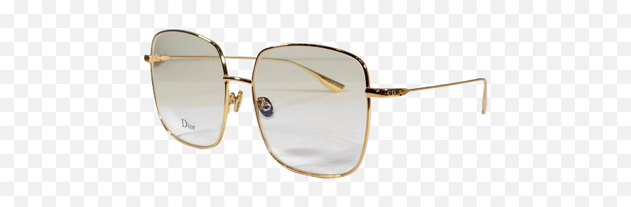 Christian Dior Stellaire 1 Gold And Clear Lens Eyeglasses - Dior Stellaire 1 Clear Emoji,Christian Dior Logo