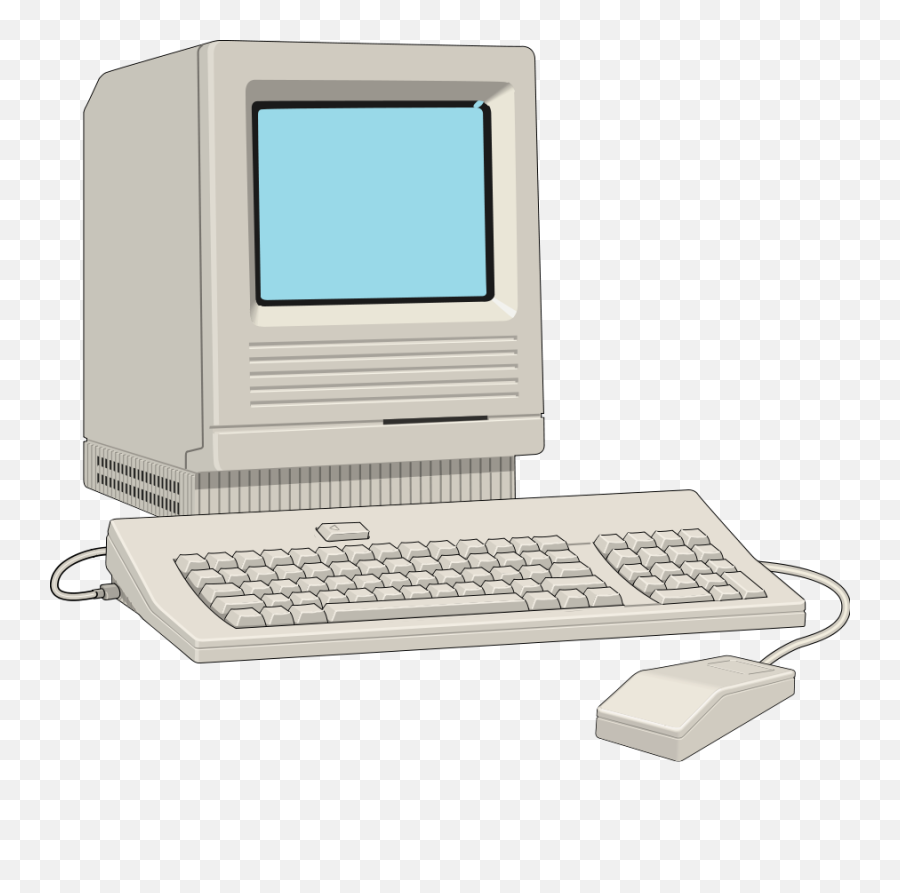 Transparent Computer Png Download - Old Computer Clipart Emoji,Old Computer Png