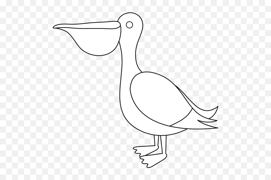 Free Pelican Cliparts Png Images - Outline Pelican Clip Art Emoji,Pelican Clipart