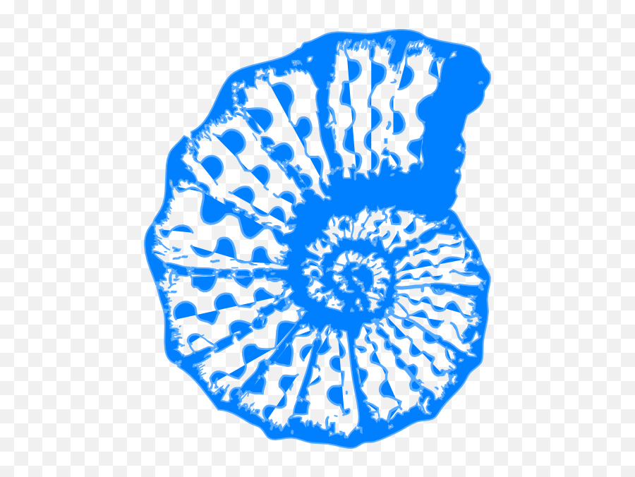 Blue Swirl Shell Clip Art At Clkercom - Vector Clip Art Transparent Clipart Seashells Transparent Background Pink Emoji,Shells Clipart