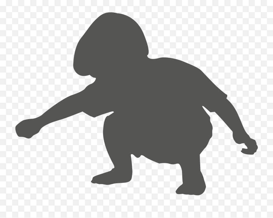 Download Animal Silhouettes Child Squat Drawing - Child Silhouette Child Png Transparent Emoji,Baby Silhouette Png