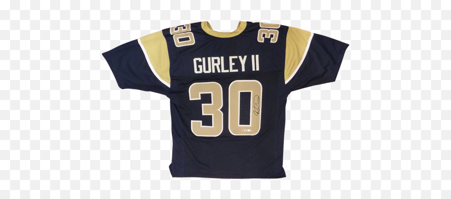 Todd Gurley Autographed Rams 35x43 - Back Of Todd Gurleys Jersey Emoji,Rams Png