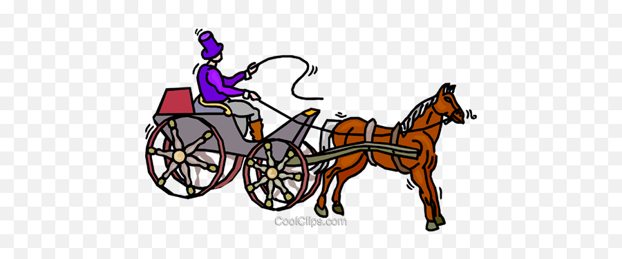 Person Driving A Horse And Buggy Royalty Free Vector Clip - 1 Horsepower Is Equal Emoji,Horse And Carriage Clipart