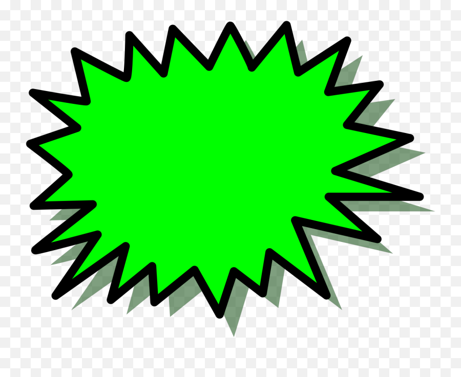 Green Explosion Blank Pow Svg Vector Emoji,Pow Clipart