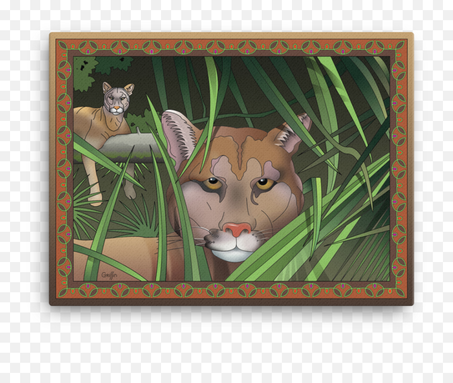 Florida Panther - Canvas Print Emoji,Florida Panther Logo