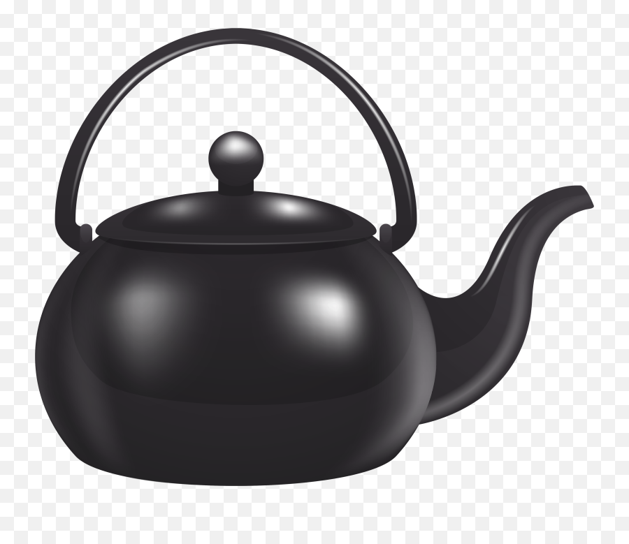 Black Kettle Png Clipart - Kettle Png Transparent Cartoon Kettle Png Clipart Emoji,Turkey Clipart Black And White
