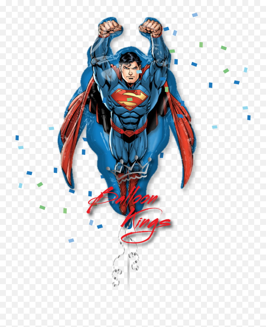Download Hd Superman Shape - Balloon Kings Flying Superman Emoji,Superman Logo Drawing