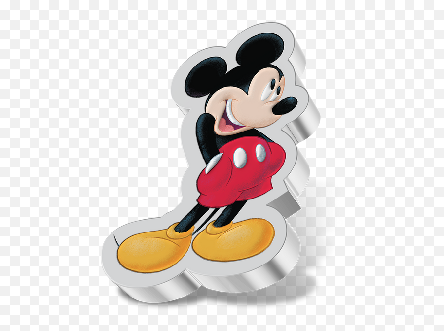 Disney Mickey Mouse 1oz Silver Shaped Coin Emoji,Smooth Clipart