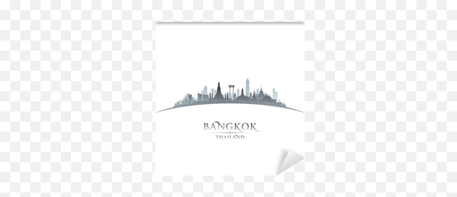 Bangkok Thailand City Skyline Silhouette White Background Emoji,City Skyline Transparent
